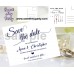 Navy Blue Wedding Save the Date cards,Navy blue Wedding Save Our Date, (00c)